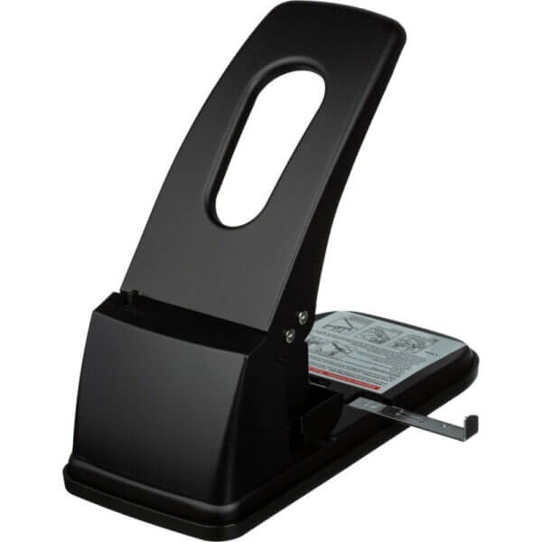 Дырокол  до 100л KW-trio 938 металл  черный на 2 отверстия