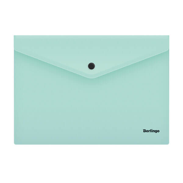 Папка конверт с кнопкой А4 Berlingo 180 мятный