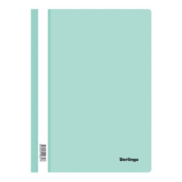 Папка скоросшиватель пласт  А4 Berlingo 180мкм мятный с прозр. верхом