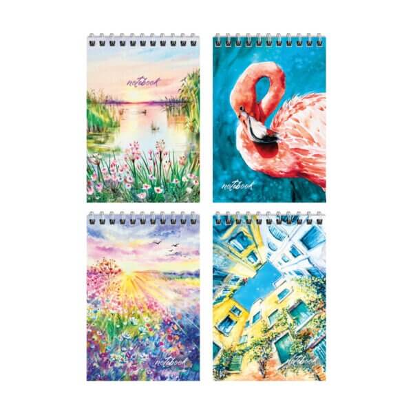 Блокнот А6 60л на гребне  ArtSpase Акварель Wonderful world