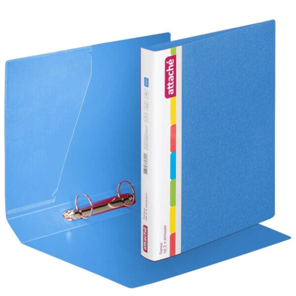 Папка на 2-х кольцах ATTACHE 35/42мм F502/07 синяя Ро