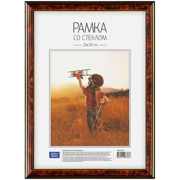 Фото рамка 21х30см А4 Office Spaice темный орех, пласт