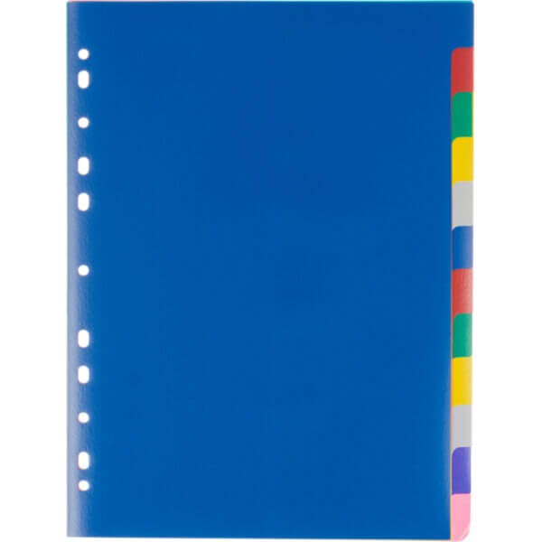 Разделитель листов 12л. цвет.пластик  А4 120мкм Attache Economy