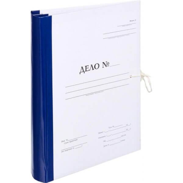 Папка архивная на завязках   70мм OfficeSpace "Форма 21", с гребешками, 4 отверстия, с 2 завязками