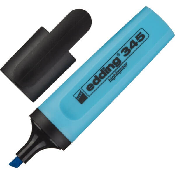 Маркер выделитель текста EDDING Е-345/10 синий 1-5мм