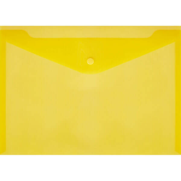 Папка конверт с кнопкой А4 Attache 180 желтый прз