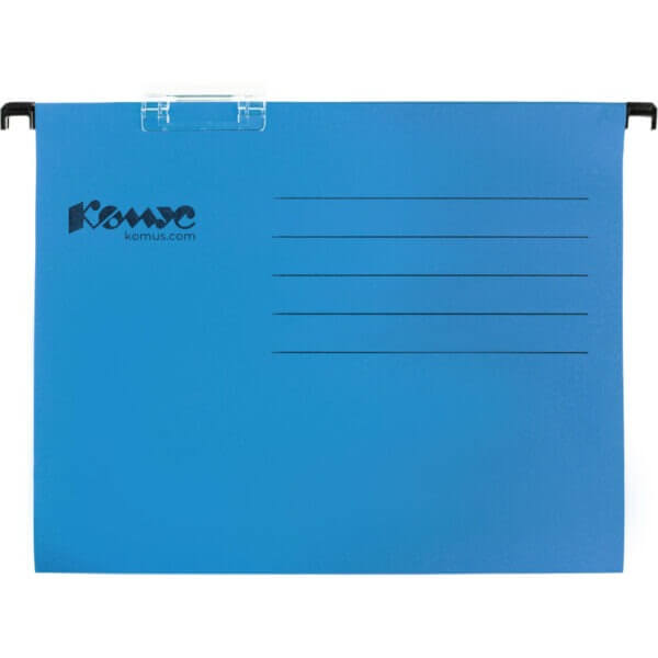 Подвесная регистратура папка А4, синяя, картон 224 г/кв.м, до 200 листов