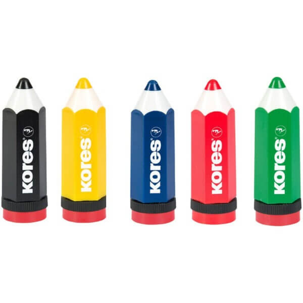 Точилка KORES (карандаш) с контейнером, цвет ассорти