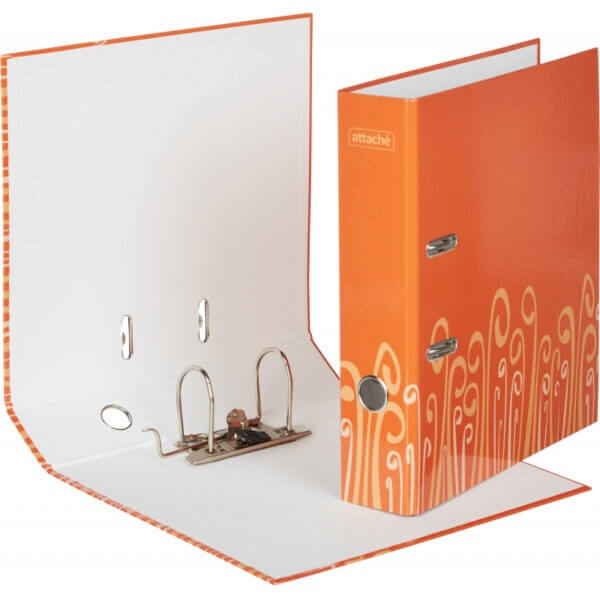 Папка с арочным механизмом FANTASY 75мм ламин.карт. оранжевый