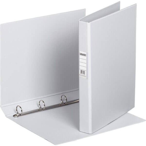 Папка 4 кольца прочный картон 35мм BANTEX серая