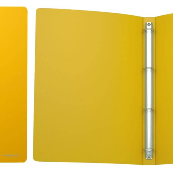 Папка 4 кольца пластик 24мм  ErichKrause Classic желтая