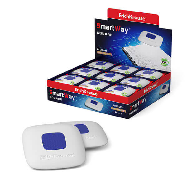 Ластик с пластиковым держателем ErichKrause SmartWay Square