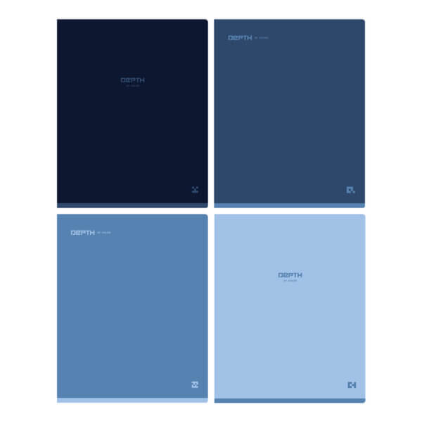 Тетрадь А5   48л клетка BG "Monocolor. Blue", soft-touch ламинация