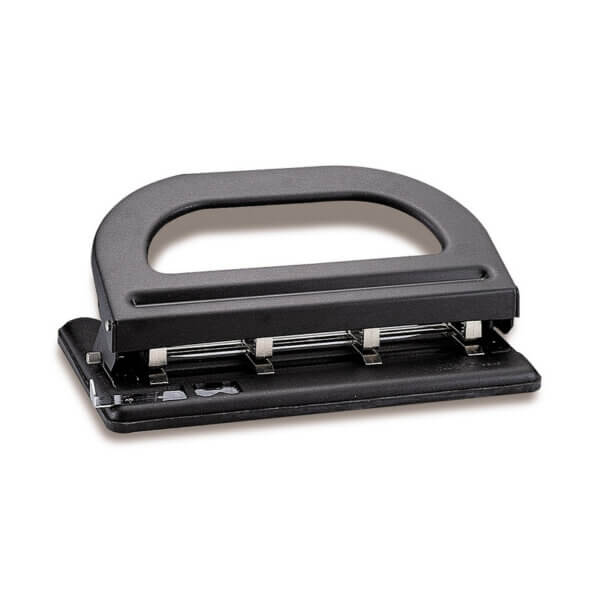 Дырокол на 4-3-2 отверстия до 30л KW-trio 964 регулируемый метал черный с линейкой 09640