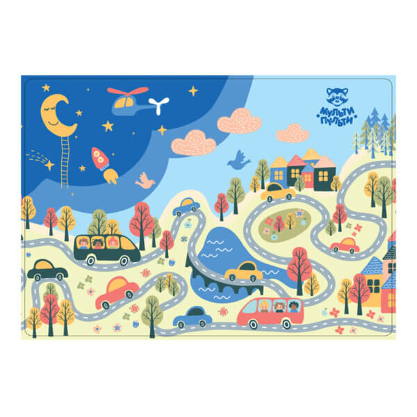 Клеенка для уроков труда Мульти-Пульти "Автопутешествия", 35х50см