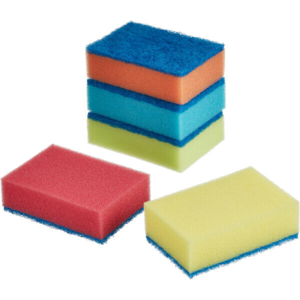 Губка для мытья посуды  5шт/уп 95х65х30мм LUSCAN Макси