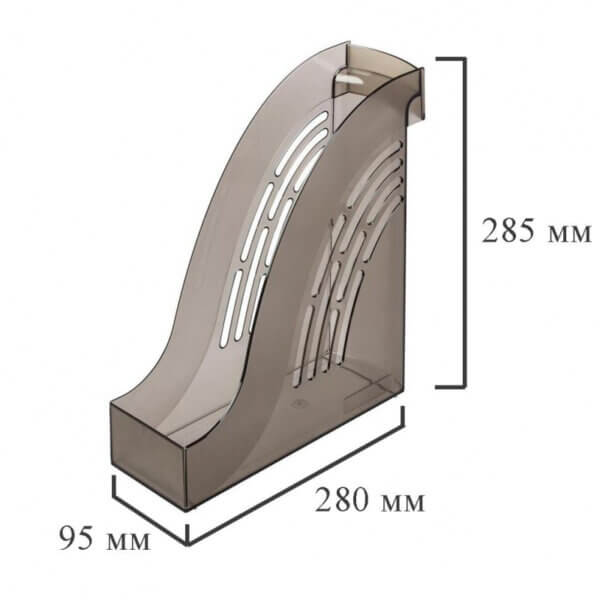 Лоток вертикальный пластик 95мм дымчатый Attache