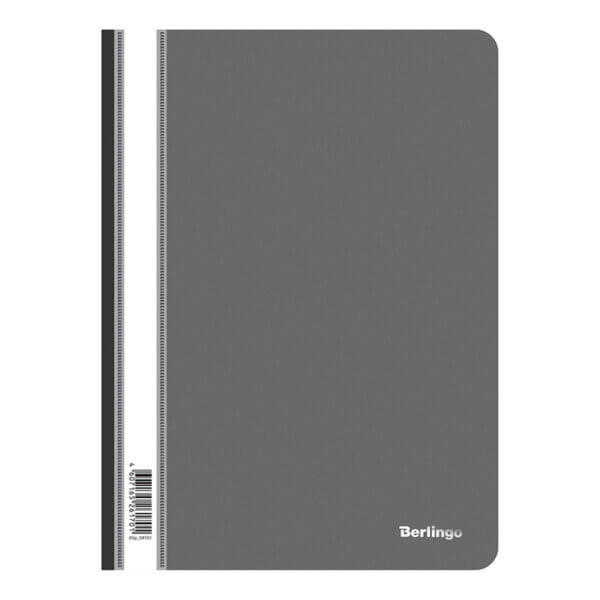 Папка скоросшиватель пласт  А4 черная с прозр. верхом 180мкм Berlingo