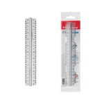 Линейка 20 см пластиковая ErichKrause Clear, с держателем