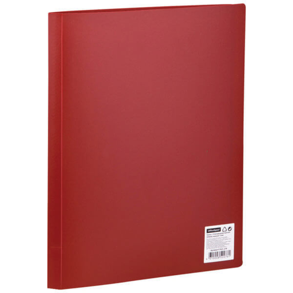 Папка файловая на 10 файлов OfficeSpace 15мм 500мкм красная