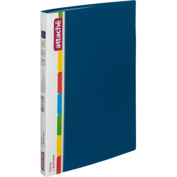 Папка файловая 40 файлов ATTACHE КТ-40/07 синяя 26629