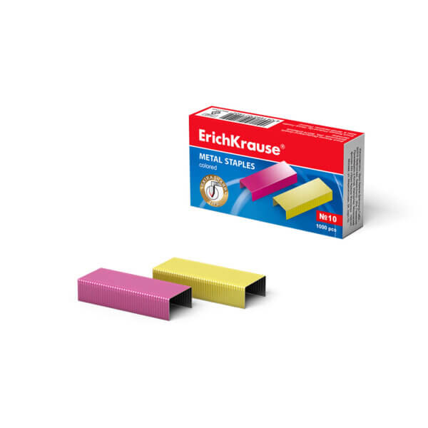 Скобы №10  Erich Krause цветные 7140