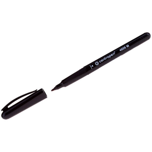 Маркер перманентный черный  1мм "Centropen 4606"