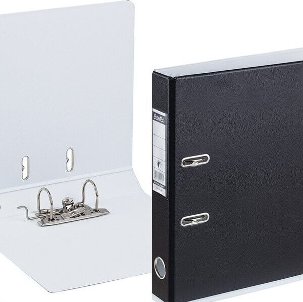 Папка с арочным механизмом BANTEX  DOUBLE  COLOR 50мм черн/жемчуг