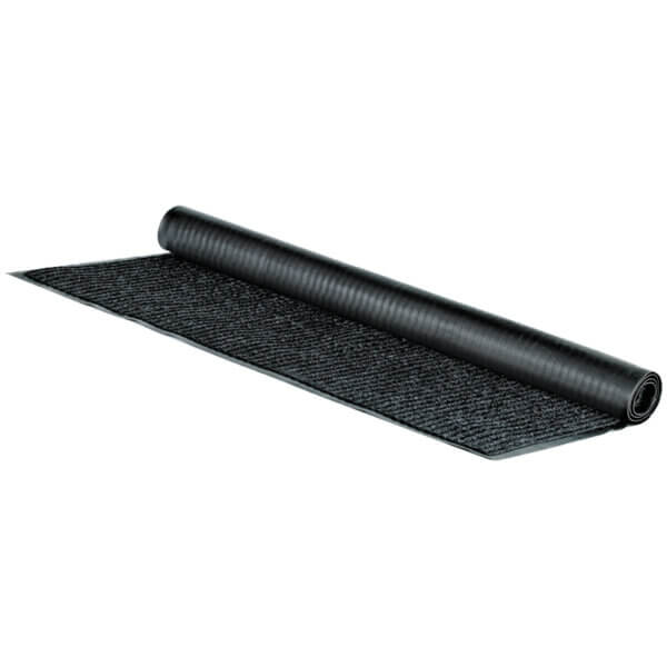 Коврик 120х150см влаговпитывающий, ворсовый, ребристый серый OfficeClean