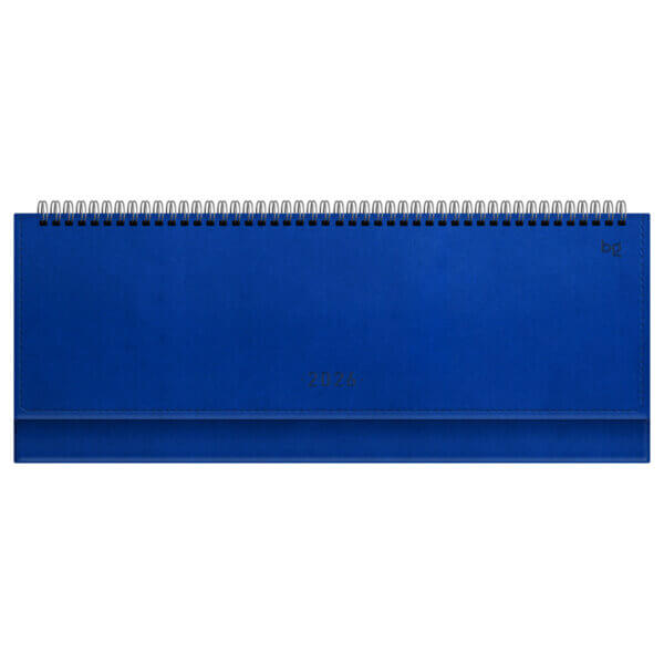 Планинг датированный 2026г., 64л., 330*130мм, кож.зам, BG "Winner.Blue", синий Pd_09641