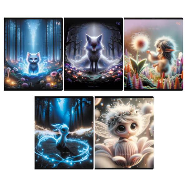 Тетрадь А5   48л клетка на скобе BG "Сказка", глянцевая ламинация