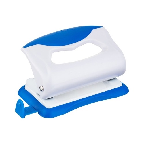 Дырокол  до 16л бело-синий  63560